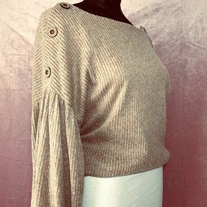 Liberty Love Puff Sleeve Boatneck Sweater